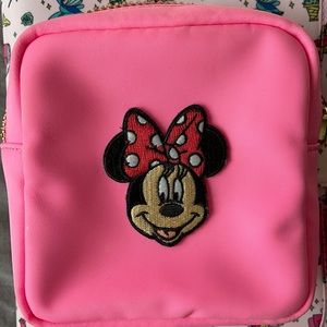 SCL mini pouch with Minnie Moucj patch|| gently used, marks as shown